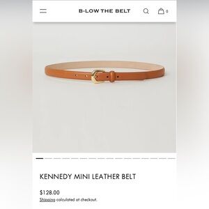 B-Low the Belt Tan Gold Leather Belt